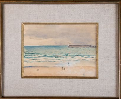 Albert MARQUET (1875-1947)
La plage des Sables-d’Olonne,...
