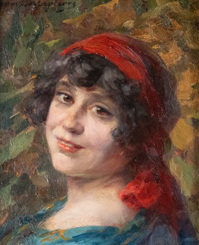 Jeanne BOVIER-LAPIERRE (1869-1967)
Gitane
Oil...