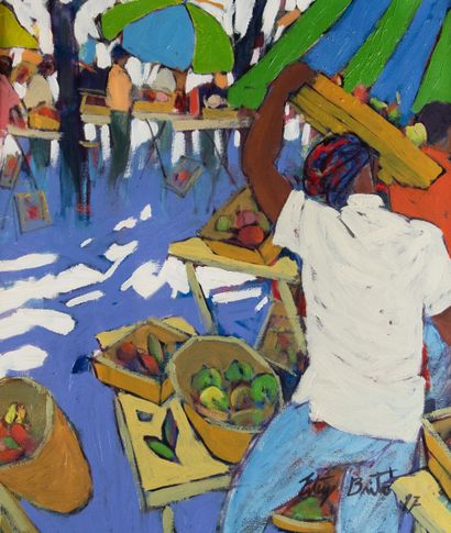 Esteves BRITO (b. 1961)
At the market, 1997
Oil...