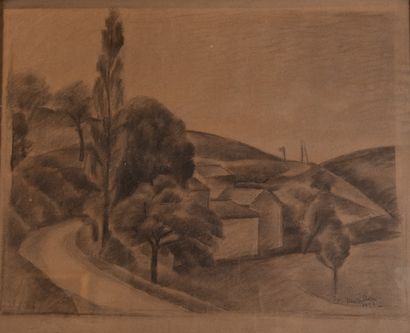 Étienne MORILLON (1884-1949)
Cubist landscape...