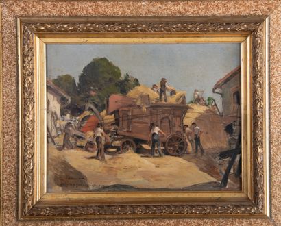 Paul BÉLICARD (1884-1973)
Threshing in Grenay...