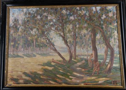 Adrien GODIEN (1873-1949)
Quai du Rhône [Bathers],...