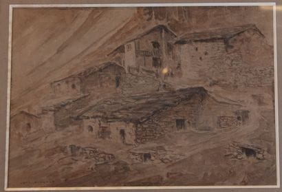 José MINGRET (1880-1969)
Hameau dans les...