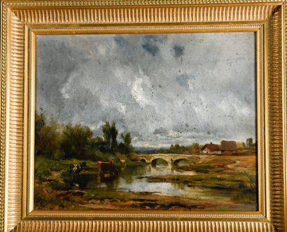 Théodore LEVIGNE (1848-1912)
Vaches près...