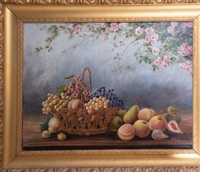 École française vers 1900, monogramme A.M.C
Panier...
