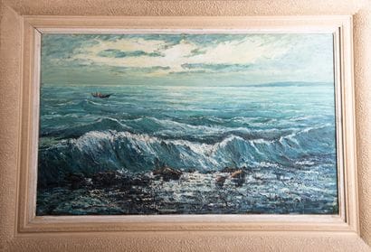 Joseph HURARD (1887-1956) 
La vague à Sausset-les-Pins...