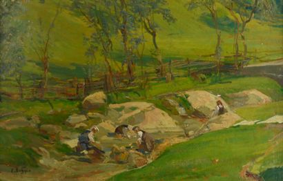 E. BOGGIO (XIXème-XXème siècle)
Les lavandières...