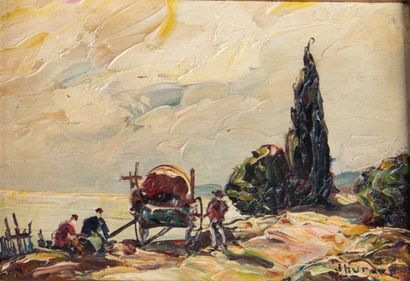 Joseph HURARD (1887-1956)
Halt at the seaside
Oil...