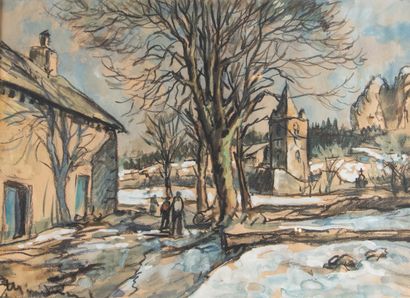 Émile MENETRIER (1893-1980)
Village du Dauphiné...