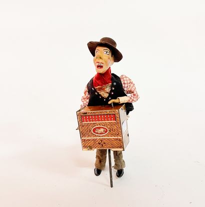 Antique toy automaton le Joueur d'orgue made...