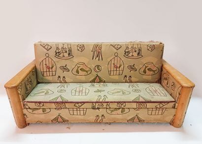 Mobilier poupée: Canapé convertible de présentation...