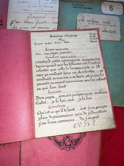 THEATRE GUIGNOL
Pièces manuscrites, comprenant...
