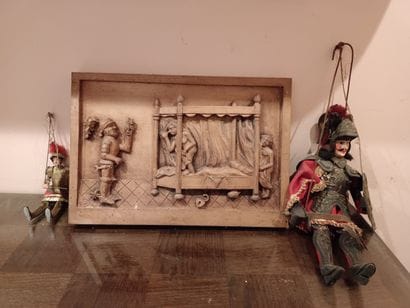 [CHEVALIER]
Panneau en bois grivois figurant...