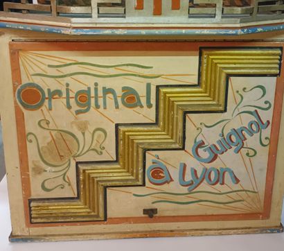Antique Castelet cabinet in painted wood...