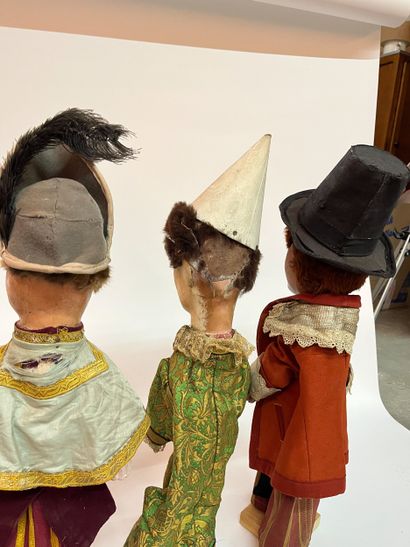 Set of 4 theater puppets. Guignol, professional...