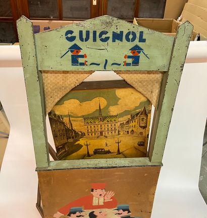 Old Castelet Guignol salon-style wooden theater
H...