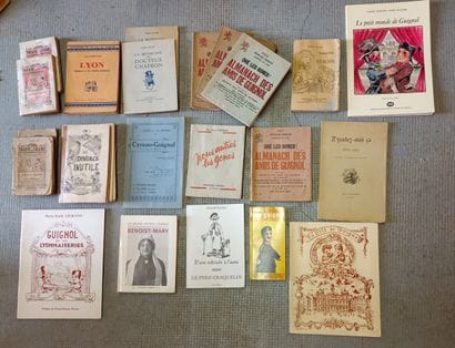 Réunion de livres sur le thème de GUIGNOL...