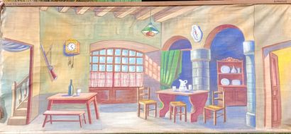 GUIGNOL
Painted theatrical set featuring...