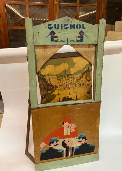 Old Castelet Guignol salon-style wooden theater
H...