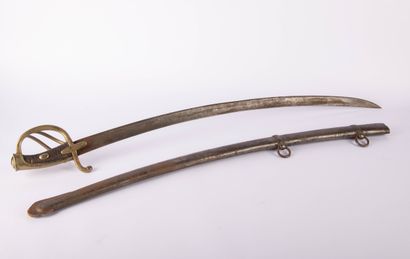 Sabre de cavalerie légère modèle An XI 
Poignée...