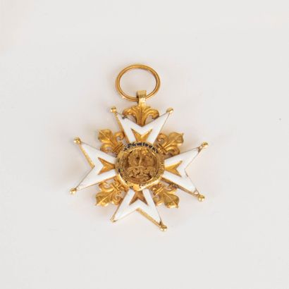 Croix de l'Ordre de Saint Louis en or et...