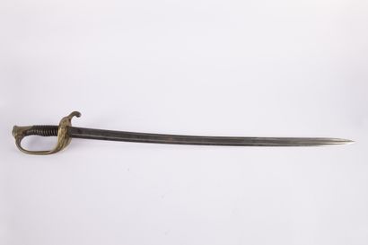 Sabre d'officier modèle 1855, monture bronze,fusée...