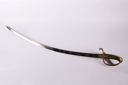Sabre d’officier de cavalerie légère. 
Poignée...