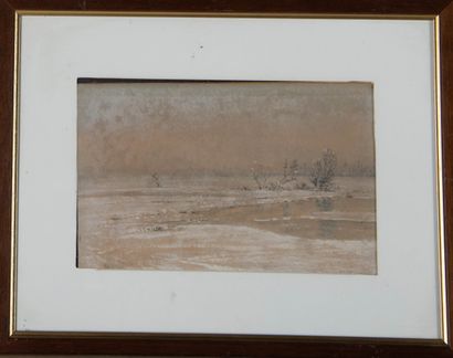José MINGRET (1880-1969)
Snow on flooded...