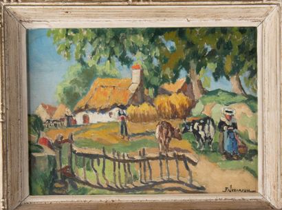 Fernand JEANNEAU (1884-1966)
Breton Farm...
