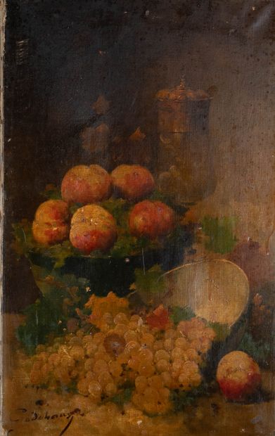 Émile GODCHAUX (1860-1938)
Peaches and grapes
Oil...