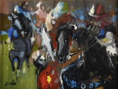 Jordi BONAS (1937-2017)
Polo, at night
Oil...