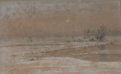 José MINGRET (1880-1969)
Snow on flooded...