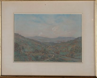 José MINGRET (1880-1969)
Hilly landscape
Gouache...