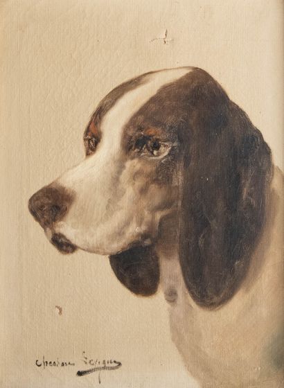Théodore LEVIGNE (1848-1912)	
Tête de Pointer...