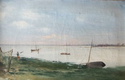 Francis GARAT (1853 - 1914) Fin de journée...