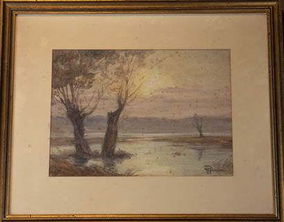Yvonne RÉCAMIER (1888-1949)
Pond in Bugey
Watercolor...