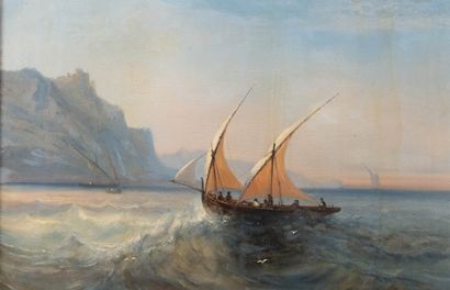 Auguste JUGELET (1805-1875)
Sailboat in the...