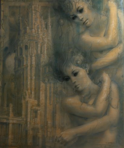 Gérard DI MACCIO (b. 1938) Le Duo Oil on...