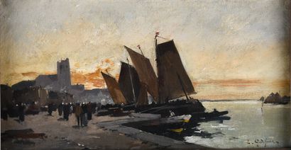 Émile GODCHAUX (1886-1938)
Port at dusk or...