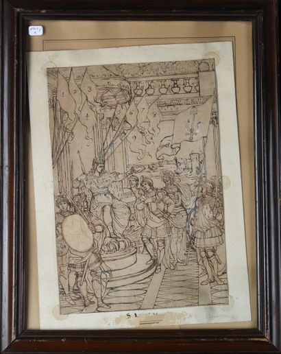 Michel II CORNEILLE (1642-1708)
Roi couronnant...