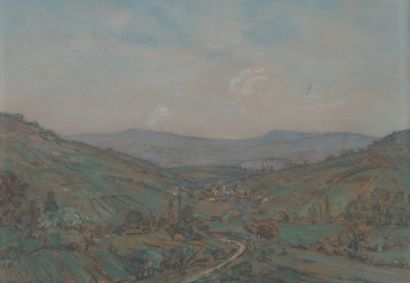 José MINGRET (1880-1969)
Hilly landscape
Gouache...
