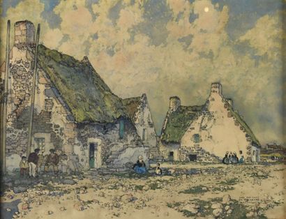Ernest GUÉRIN (1887-1952)
Fishermen's houses,...