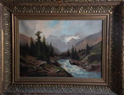 VIVIEN (French school, late 19th century)
Mountain...