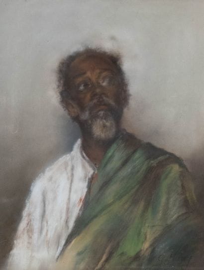 Carl HAGG (1820-1878)
Portrait d’homme noir...