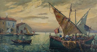 Joseph HURARD (1887-1956)
Tartanes, morning...