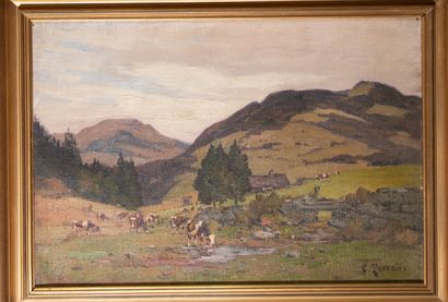 Clovis TERRAIRE (1858-1931)
Cows grazing...