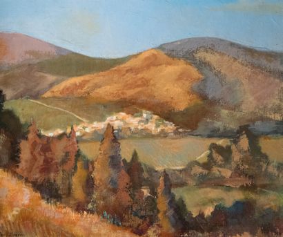 Jean PERSON (1910-2002) 
Village landscape...