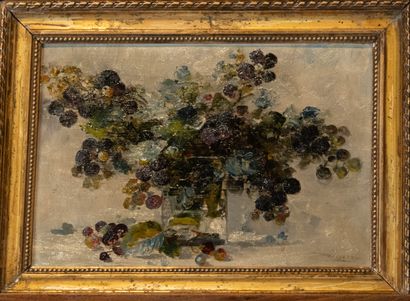 Antoine MARZO (1852-1935)	
Bouquet de mûres
Huile...