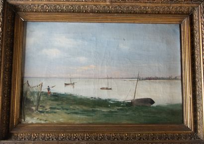 Francis GARAT (1853 - 1914) Fin de journée...