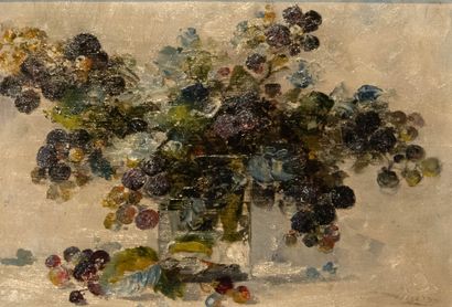 Antoine MARZO (1852-1935)	
Bouquet de mûres
Huile...
